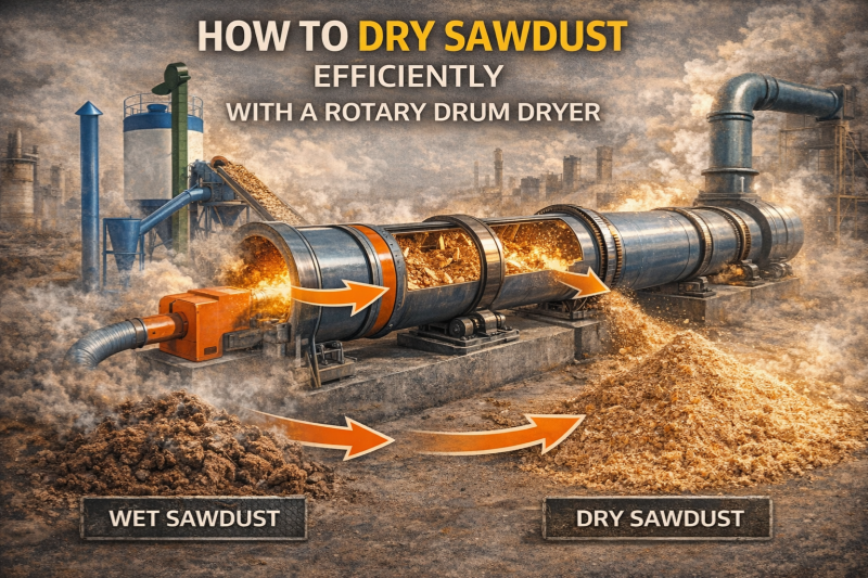 How to Dry Sawdust Efficiently with a Rotary Drum Dryer