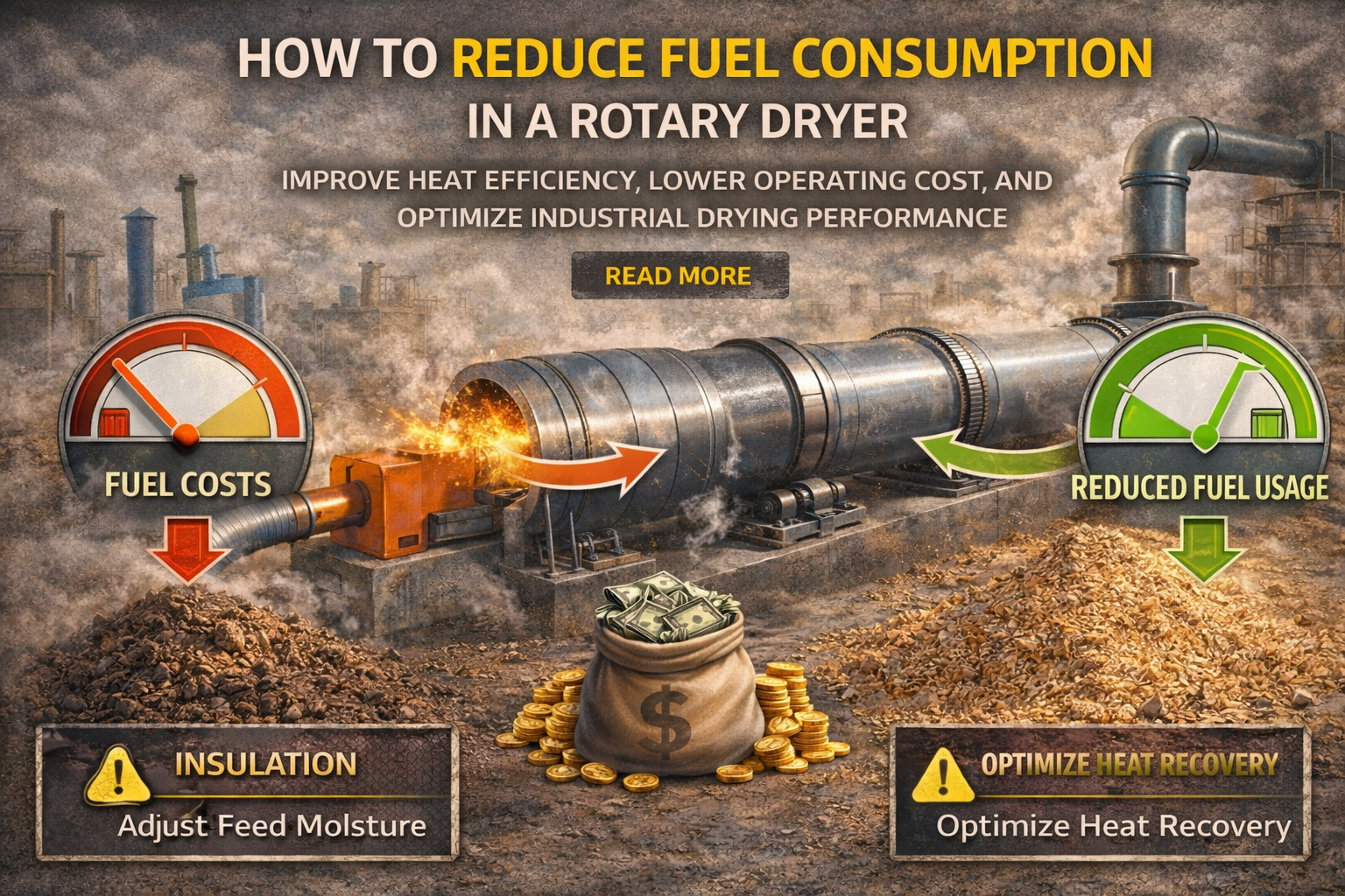 How to Reduce Fuel Consumption in a Rotary Dryer