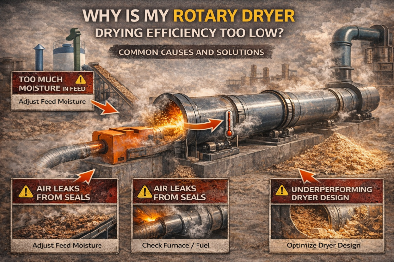 Why Is My Rotary Dryer Drying Efficiency Too Low? Common Causes and Solutions