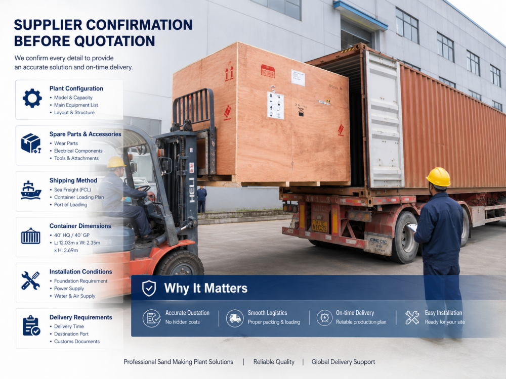sand making plant quotation