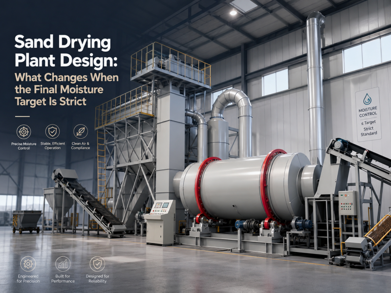 Sand Drying Plant Design: What Changes When the Final Moisture Target Is Strict