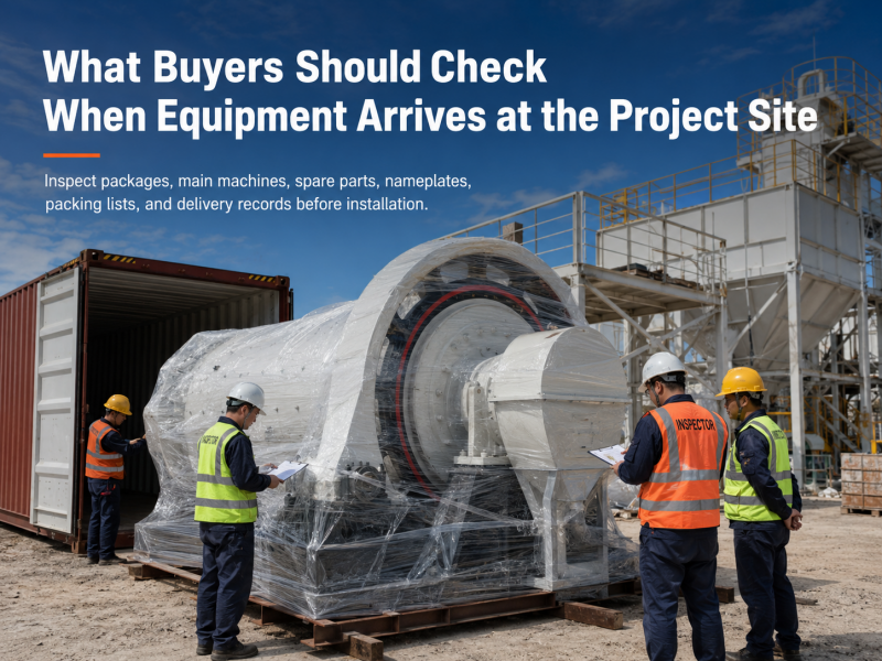 What Buyers Should Check When Equipment Arrives at the Project Site