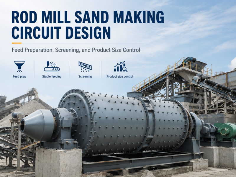 Rod Mill Sand Making Circuit Design: Feed Preparation, Screening, and Product Size Control