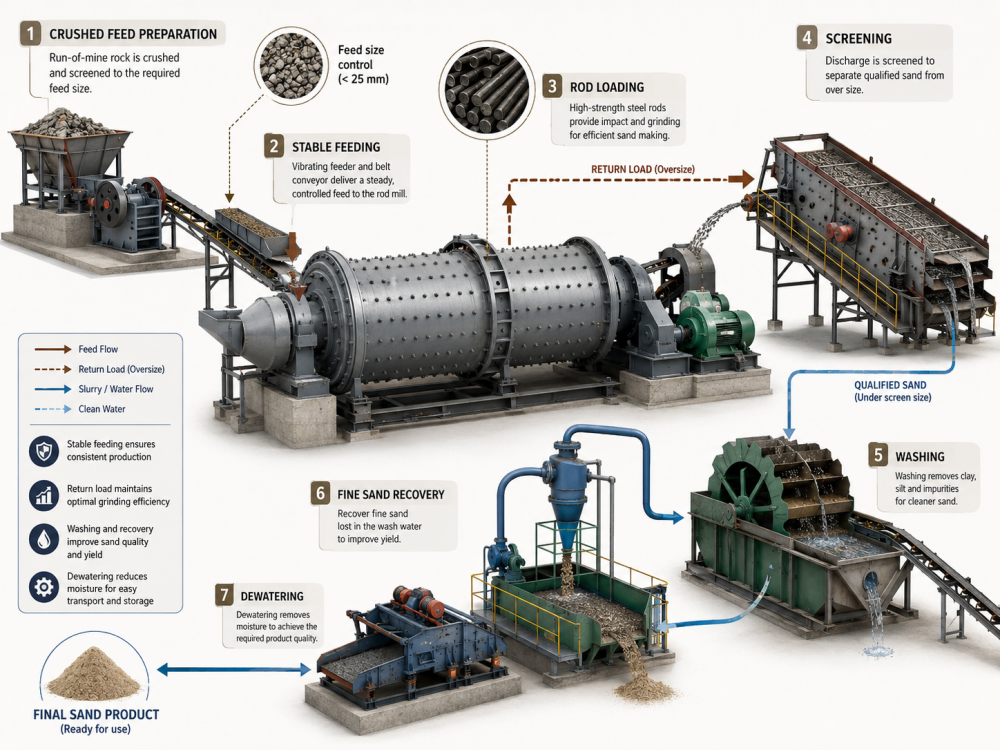 rod mill sand making circuit rod mill sand making circuit