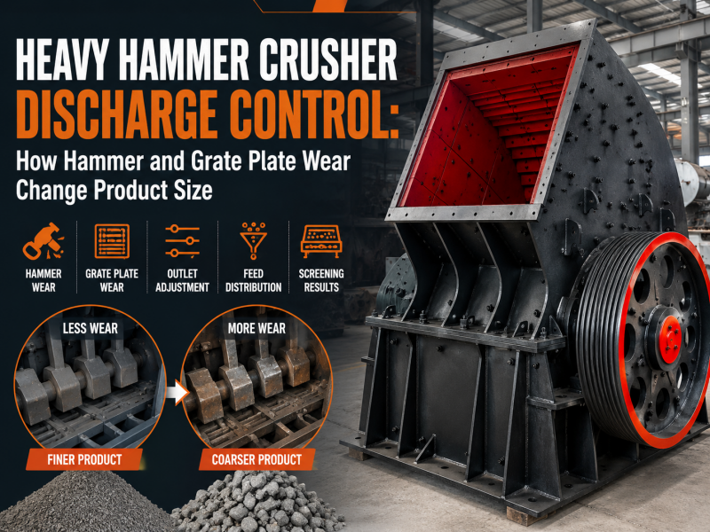 Heavy Hammer Crusher Discharge Control: How Hammer and Grate Plate Wear Change Product Size