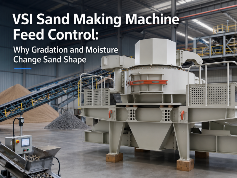 VSI Sand Making Machine Feed Control: Why Gradation and Moisture Change Sand Shape