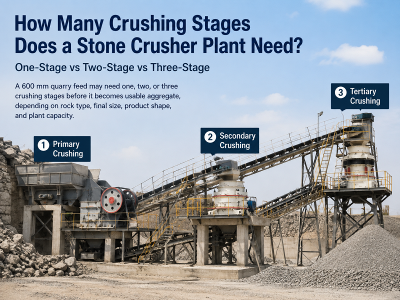 How Many Crushing Stages Does a Stone Crusher Plant Need? One-Stage vs Two-Stage vs Three-Stage