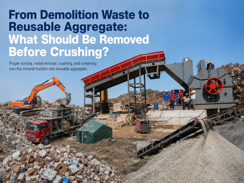 From Demolition Waste to Reusable Aggregate: What Should Be Removed Before Crushing?
