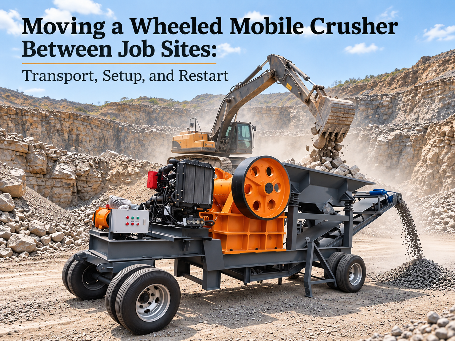 Moving a Wheeled Mobile Crusher Between Job Sites: Transport, Setup, and Restart